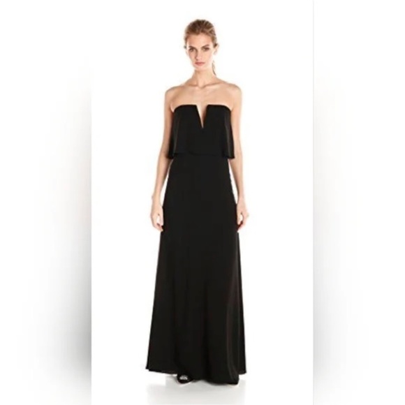 BCBG Black Strapless Gown - 4 - Picture 2 of 11